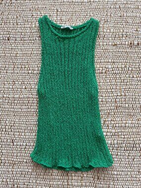 Zara Green Sweater Tank Top